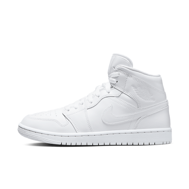 Air Jordan 1 Mid Triple White Retro Basketball 