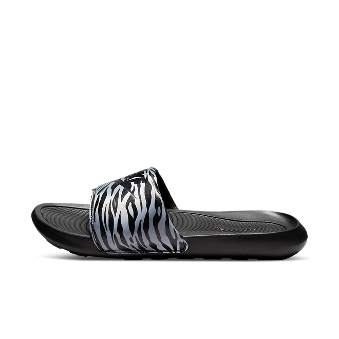 Nike Wmns Victori One Printed Slide 'Black Metallic Silver'