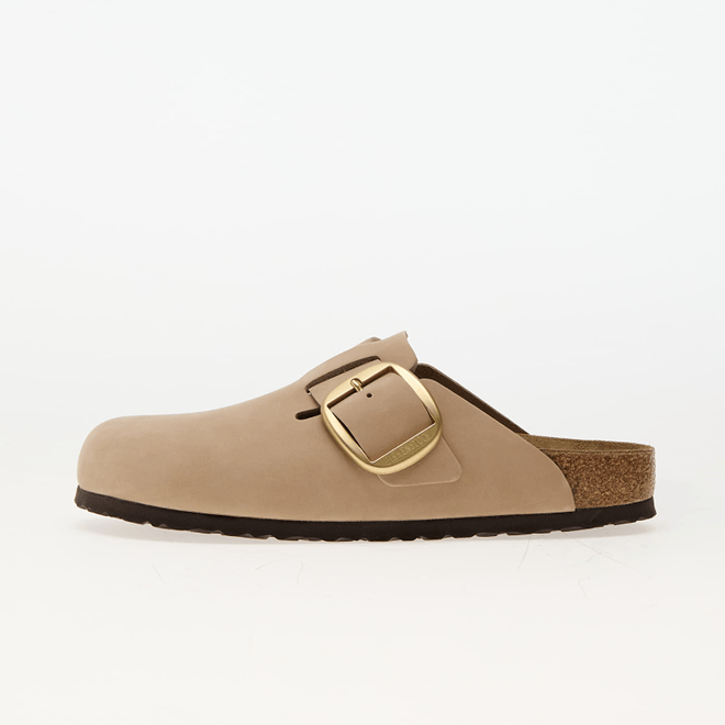 Bieknstock Boston Big Buckle Leather Nubuck Sandcastle 
