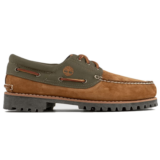 Timberland Authentic Handsewn 3-Eye Boat Shoe Medium Brown