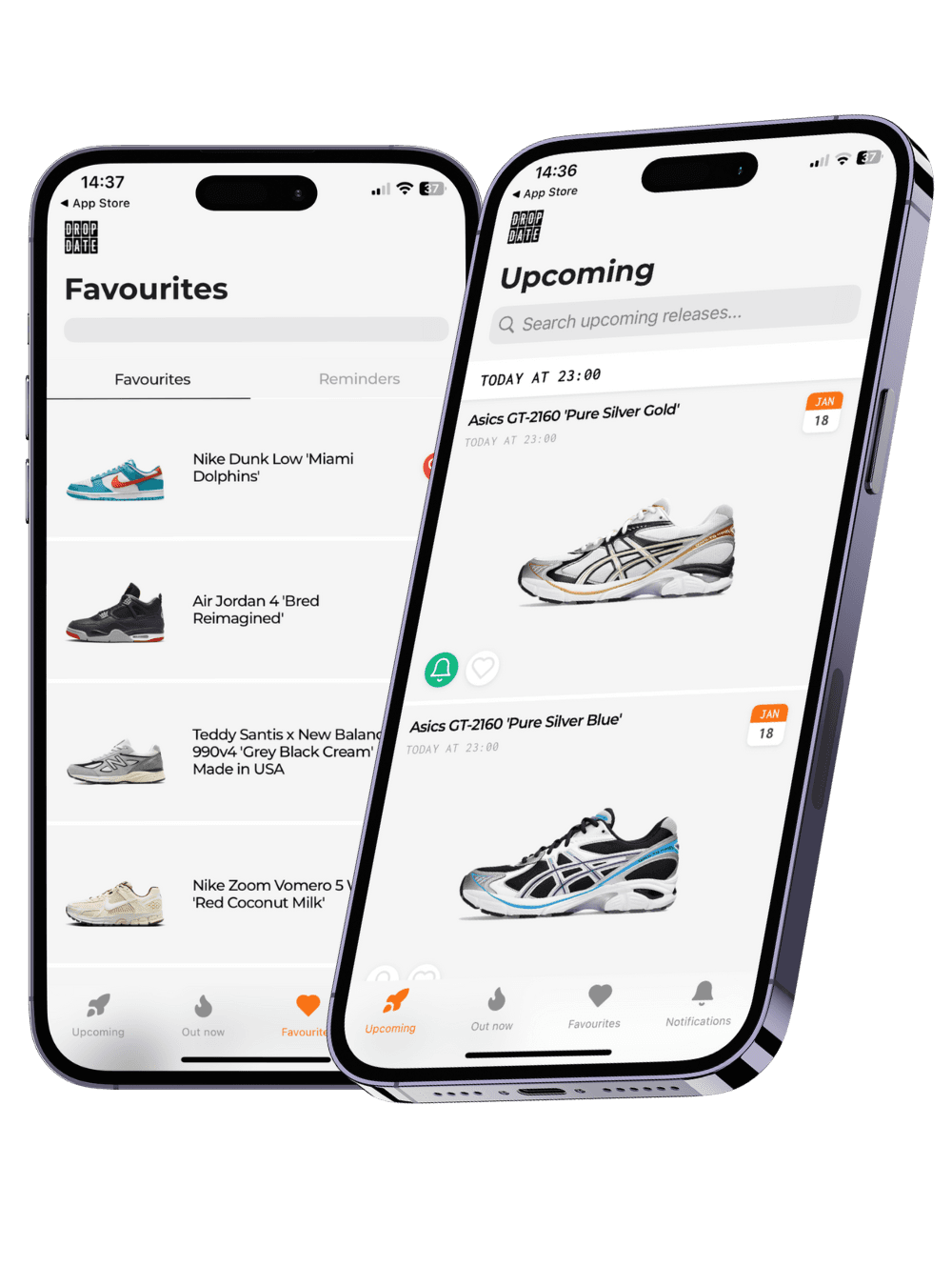 The Drop Date sneaker Release app overview