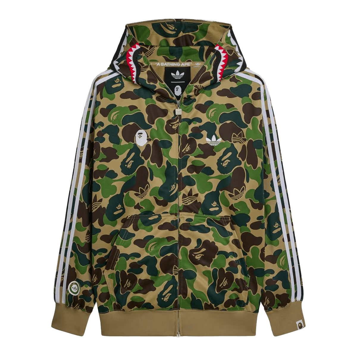 BAPE x adidas Track Shark Hoodie 'Crew Green'