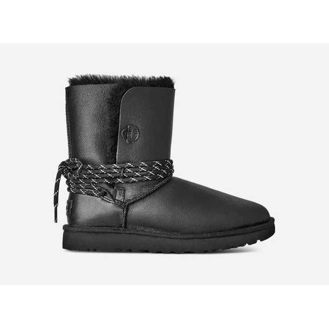 UGG® Classic Bailey Tie Leather Boot Black