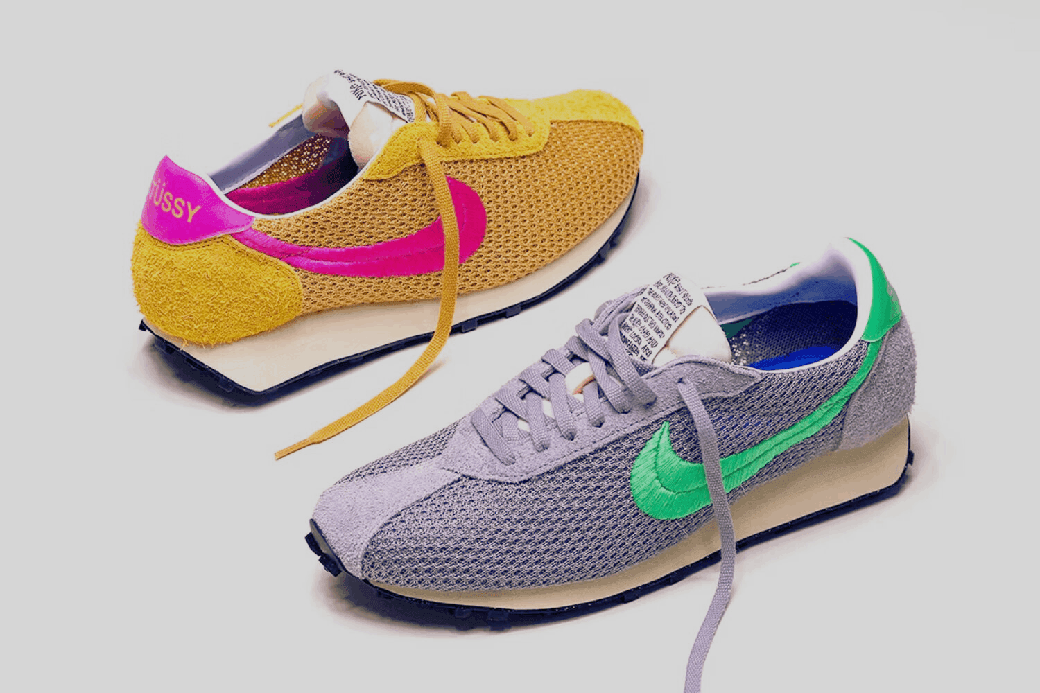 The Stüssy x Nike LD-1000 Drops in ‘Sanded Gold’ & ‘Green Spark’