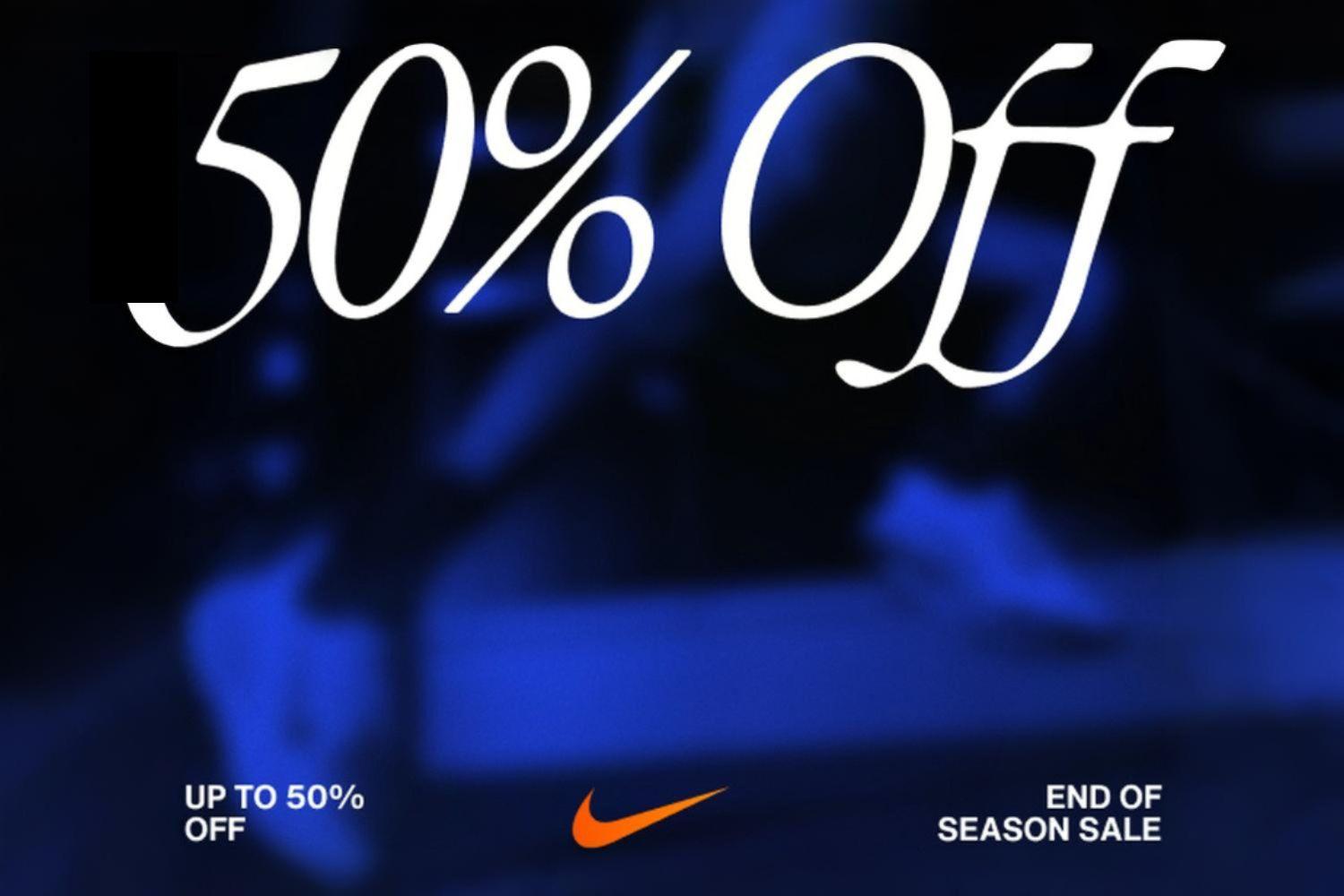 Benefit from up to 50% off in the Nike End of Season Sale