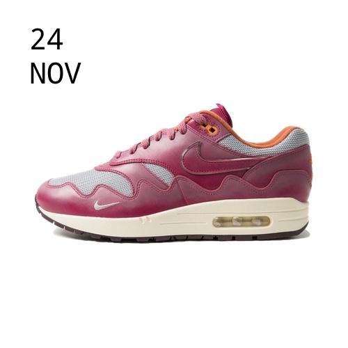 NIKE X PATTA AIR MAX 1 RUSH MAROON – AVAILABLE NOW