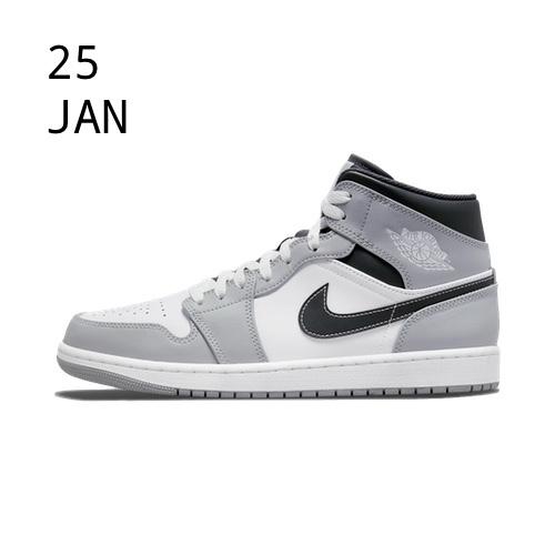 NIKE AIR JORDAN 1 MID LIGHT SMOKE GREY – AVAILABLE NOW